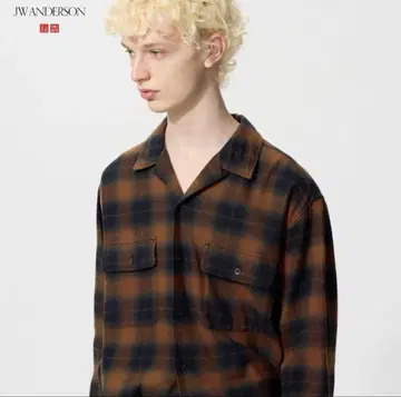 UNIQLO JW ANDERSON 브러쉬드 코튼 오버 사이즈 셔츠