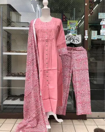 핑크 코튼 셋업