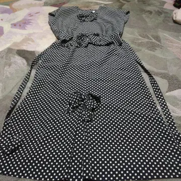 가격 인하 핑크하우스 물방울 패턴 프릴 셋업