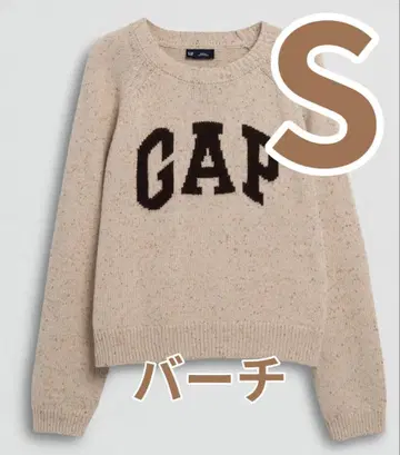 GAP 릴랙스 핏 GAP 로고 크루넥 스웨터 버치 S1