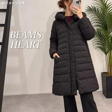 [ 상태 양호 ] BEAMS HEART 스탠드 카라 다운 자켓 코트 사이즈 1