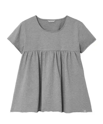 TYPESERVICE Gathered Shirring Top [Gray]