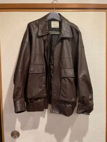 FREAK'S STORE 인조 가죽 블루종 브라운