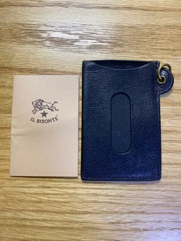 IL BISONTE 가죽 패스 케이스 교통카드 지갑