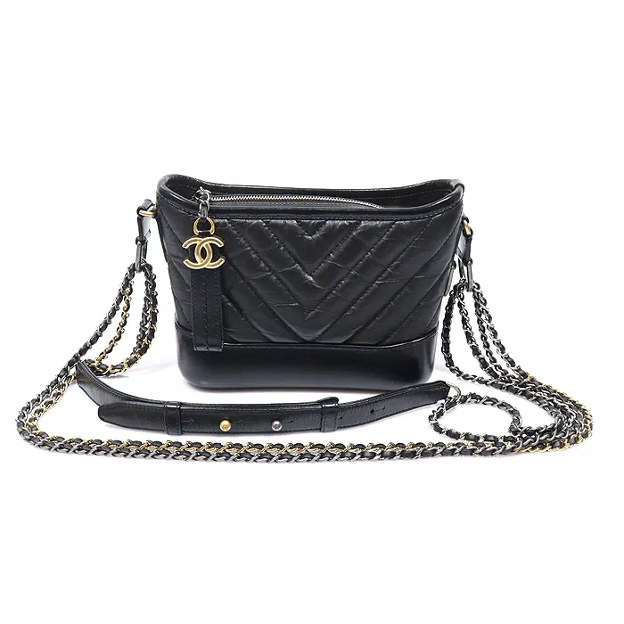 샤넬 Chanel(샤넬) A91810 블랙 빈티지 카프스킨 쉐브론 가브리엘 스몰 호보 숄더백 (28번대) CO53769CHW 사진 1
