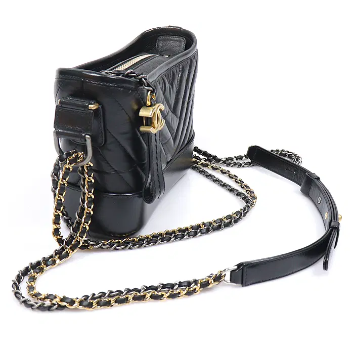 샤넬 Chanel(샤넬) A91810 블랙 빈티지 카프스킨 쉐브론 가브리엘 스몰 호보 숄더백 (28번대) CO53769CHW 사진 3