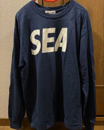 WIND AND SEA 긴팔 T셔츠 네이비 L 사이즈