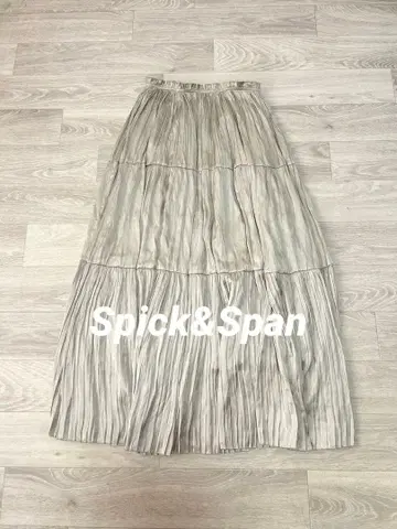 Spick&Span 티어드 플리츠 롱 스커트 F