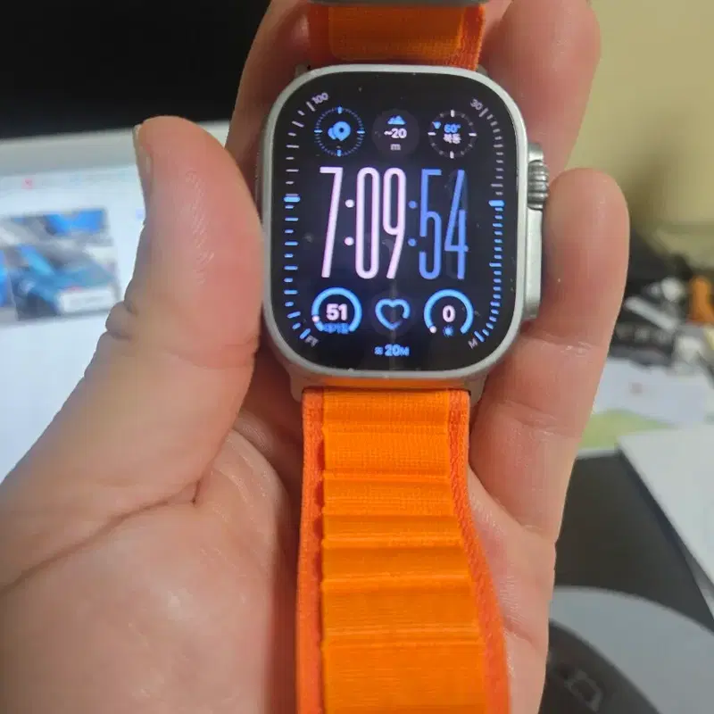 애플워치 울트라 3 49mm 오렌지 알파인 루프