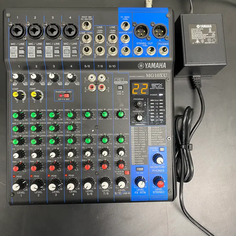 야마하 YAMAHA MG10XU 10채널 오디오 믹서 USB 이펙터