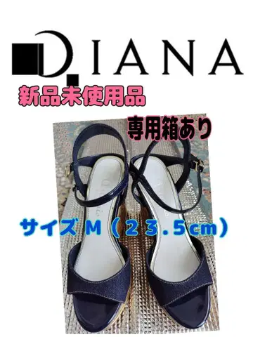 Diana 네이비 웨지솔 샌들 M 사이즈