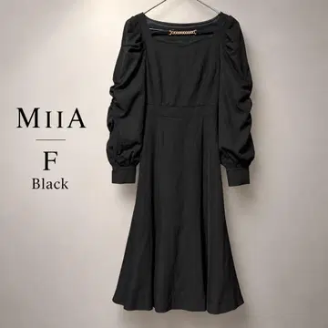 [ 미품 ] MIIA 미아 프론트 체인 머메이드 원피스 블랙 F 긴팔