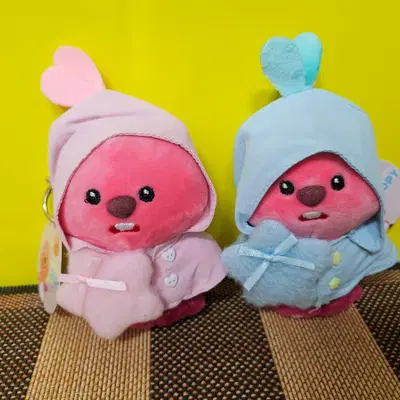 잔망루피 스타일 핑크 레인코트 별 인형 키링 태그있음 새상품