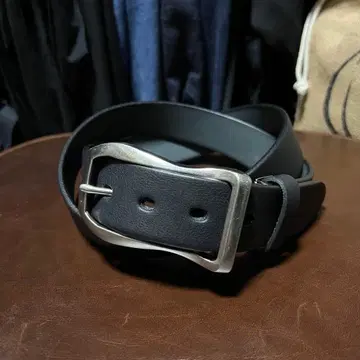 네고 불가 도치기 가죽 개리슨 버클 가죽 벨트 블랙
