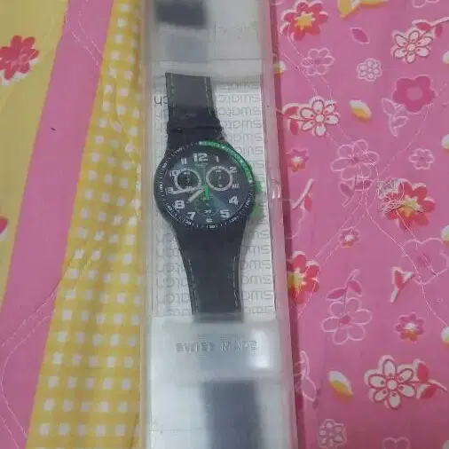 swatch 가죽손목시계