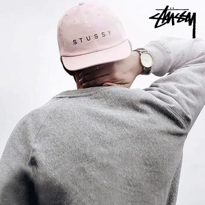 [정품] STUSSY 스투시 텍스트 로고자수 비비드핑크컬러 빈티지 볼캡