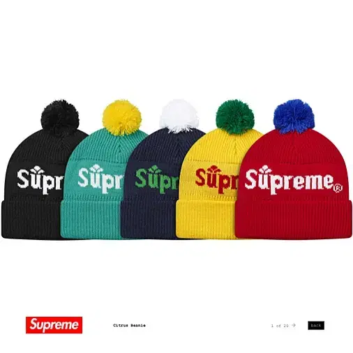 슈프림 송민호모자 Supreme Citus Beanie