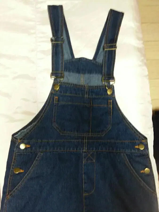 blue overalls