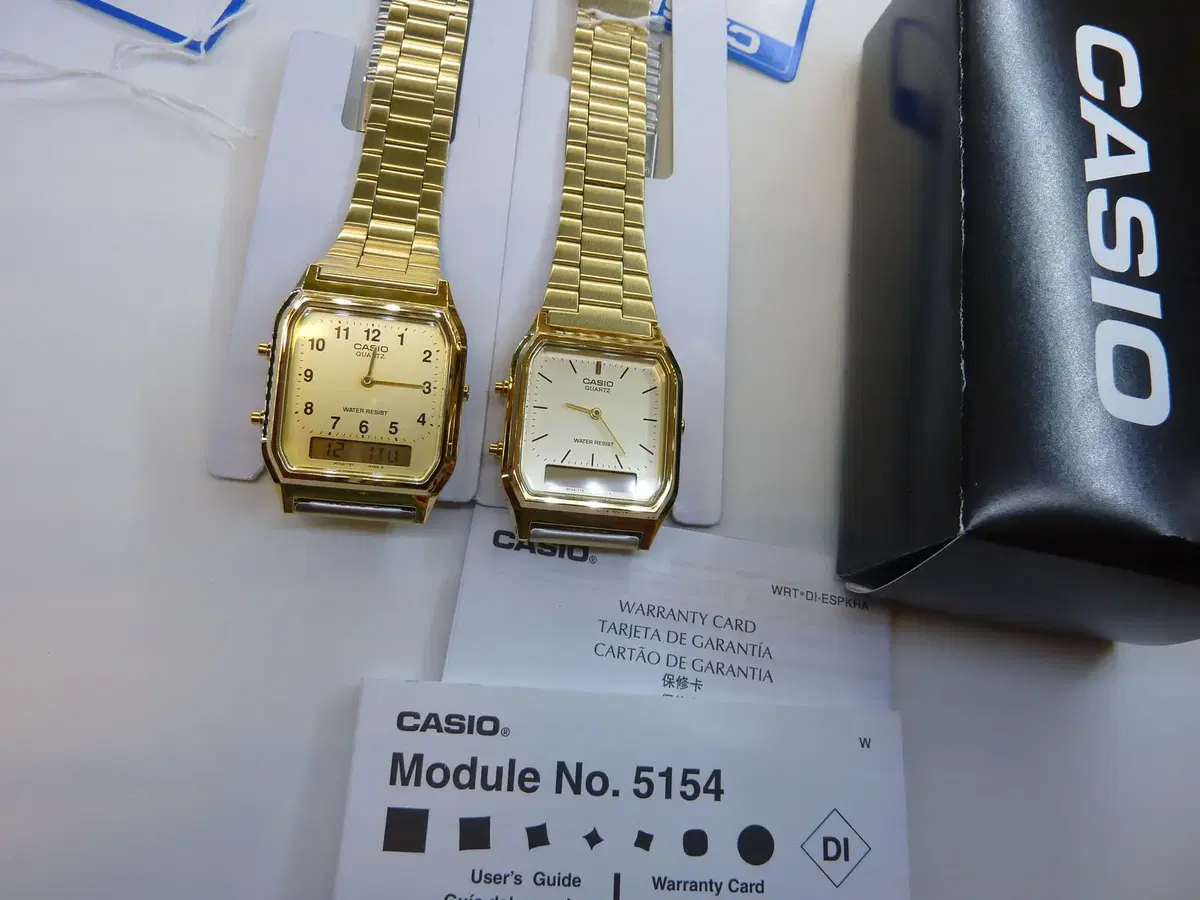 Casio Vintage All-Gold Two-Time Metal Watch