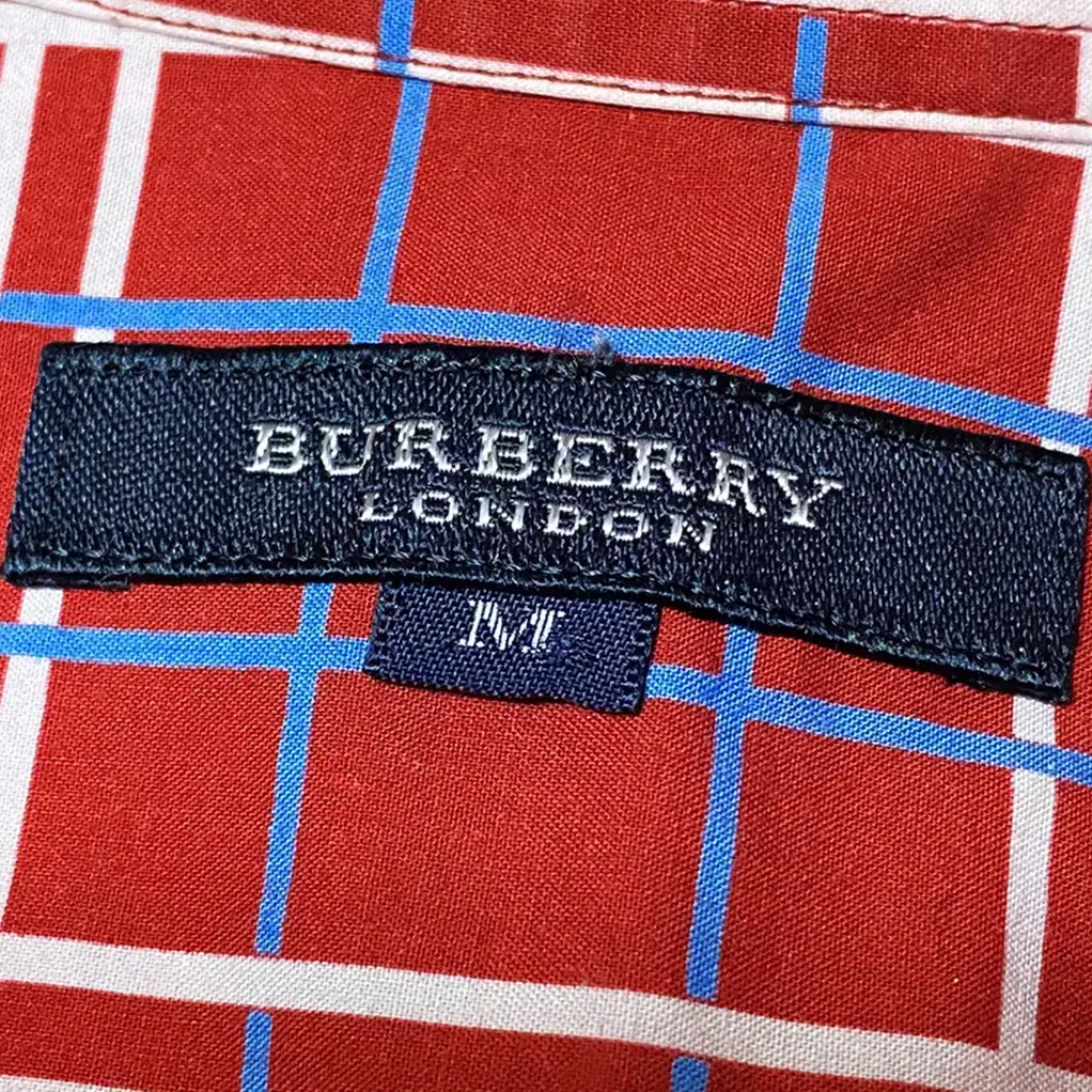 [정품] BURBERRY 버버리 일본매장판 노바체크 루즈핏 반팔남방(M)