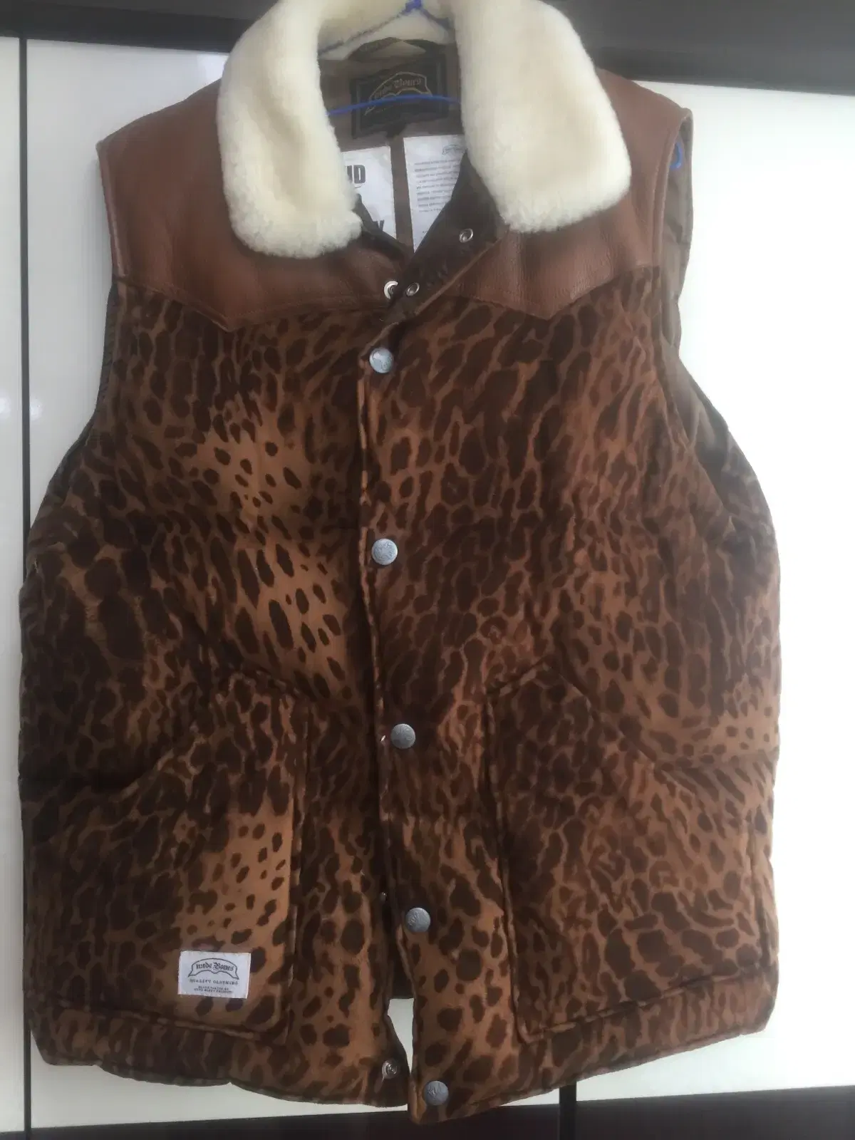 Nude Bones Leopard Padded Vest