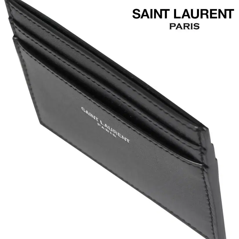 [정품]SAINT LAURENT 생로랑 로고프린팅 송아지가죽 카드지갑