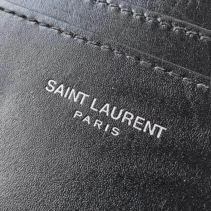 [정품]SAINT LAURENT 생로랑 로고프린팅 송아지가죽 카드지갑