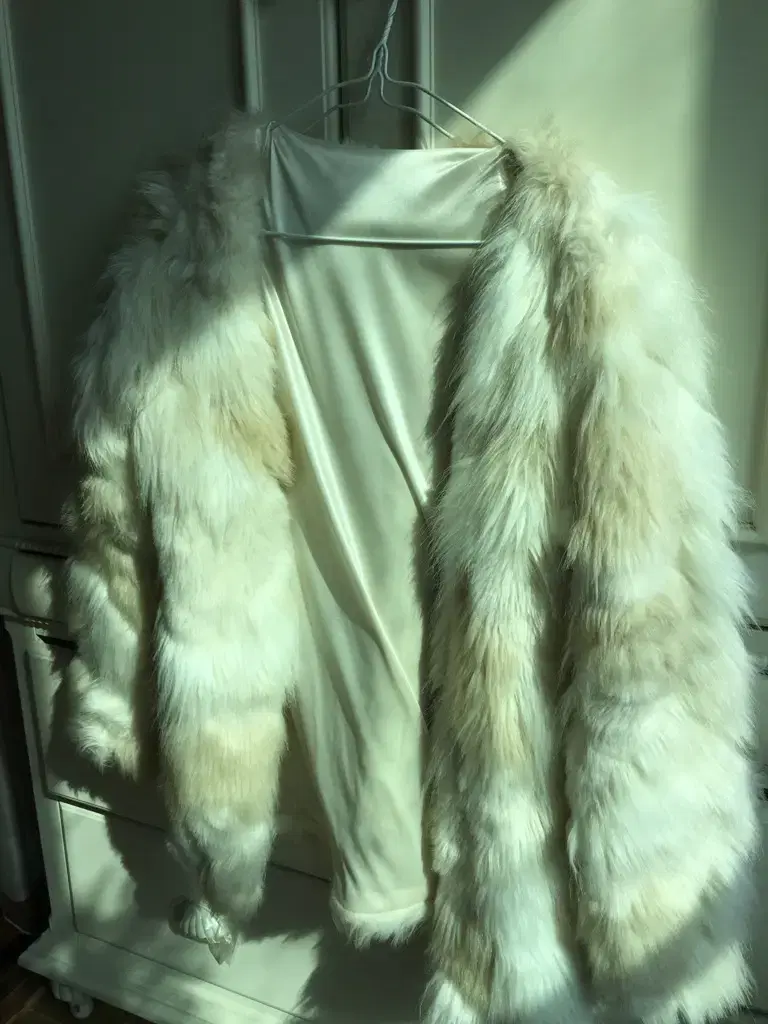 Ivory fur jacket