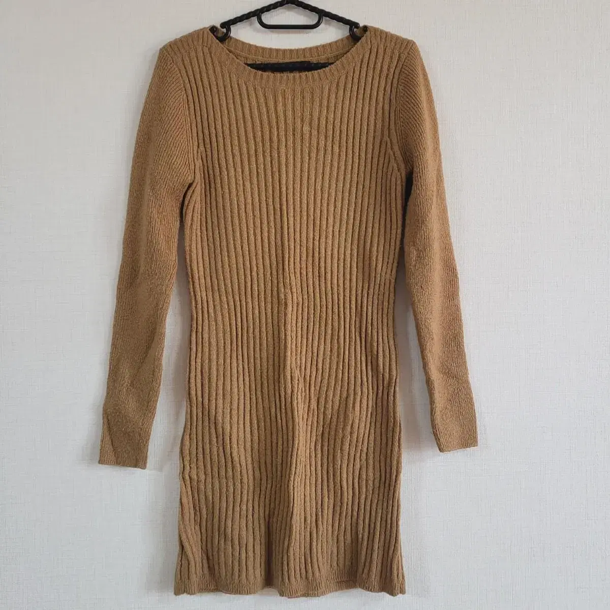 Loewe Women's Brown Ocher Brown Beige Knit ONEPIECE MIDI ONEPIECE Long Knit Sweater