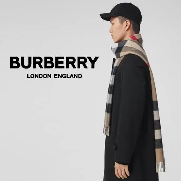 [정품] BURBERRY 버버리 리버서블 체크 모노그램 캐시미어 머플러