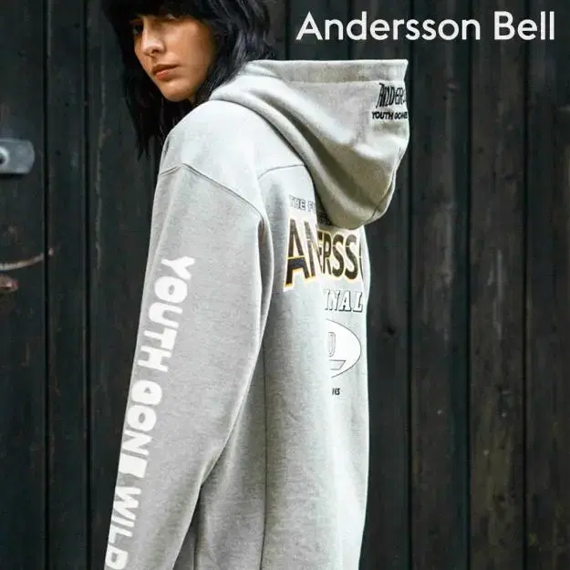 [정품]ANDERSSON BELL 앤더슨벨 언발란스 기모안감 후드티(M)