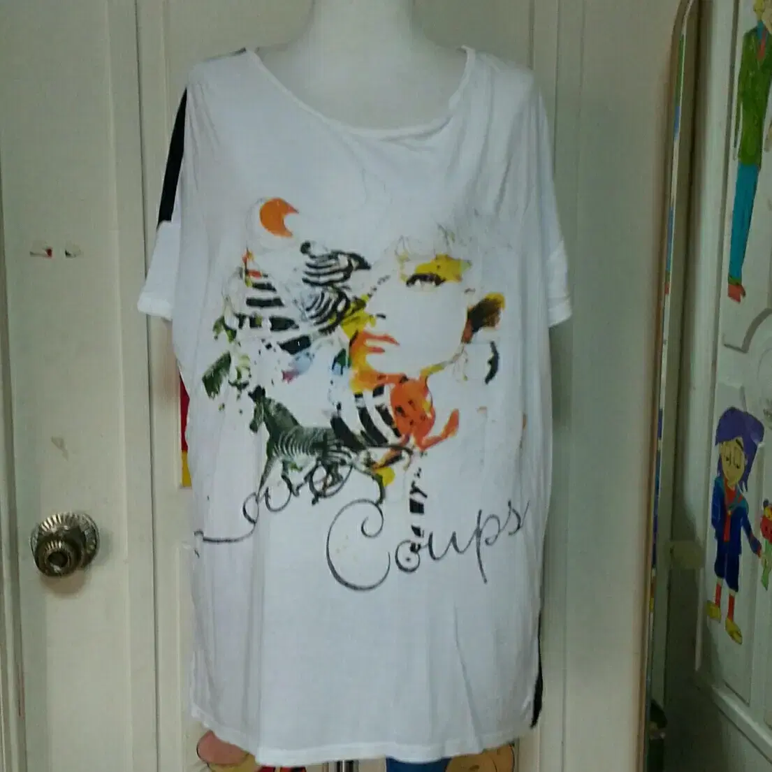 [FREE] COUPS Boxy Fit Navy Chiffon Cotton Tee *Price Drop