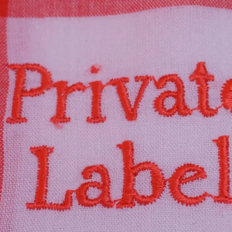 수입 PRIVATE LABEL 체크자수 스칼럽 쁘띠스카프