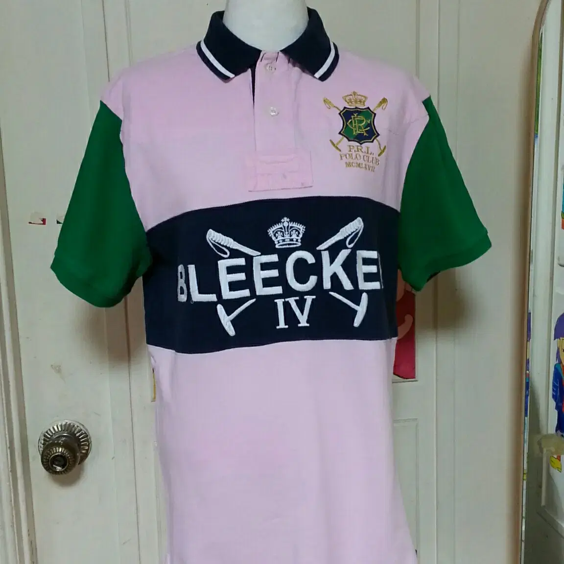 [M] Polo colorblocked quilted pink kara t-shirt *Price down*.