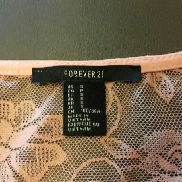 [S] Forever21  피치레이스 블리우스세일