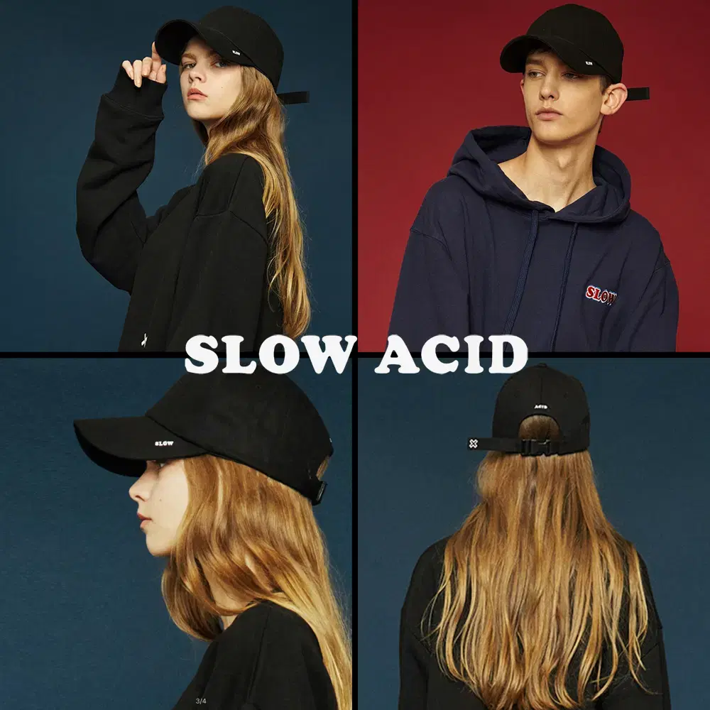 [정품] SLOW ACID 슬로우애시드 X 버클 볼캡 블랙