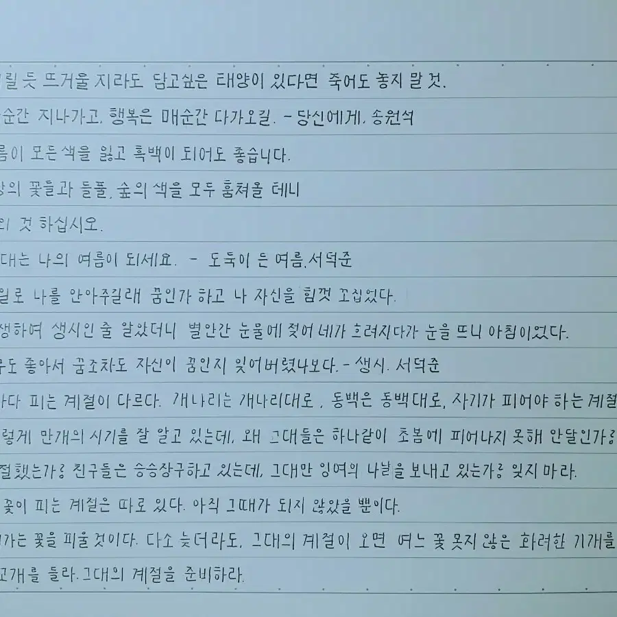 [손글씨 대필] 손편지/요점정리/글귀