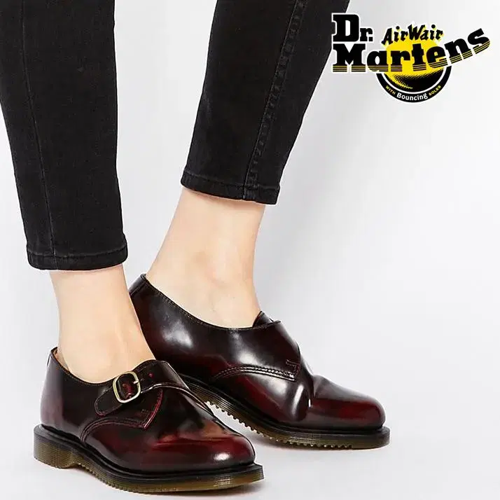 [정품]Dr. Martens 닥터마틴 버건디 론 몽크스트랩 구두(220)