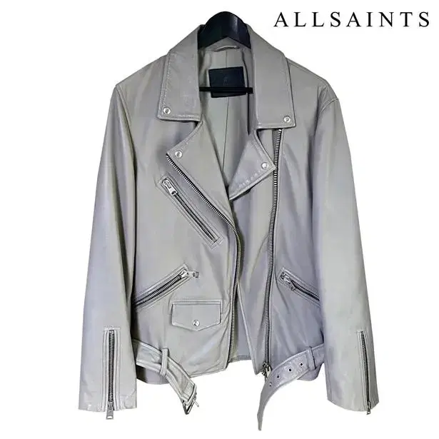 [정품]ALLSAINTS 올세인츠 오버사이즈 빌리그레이 양가죽 바이커자켓