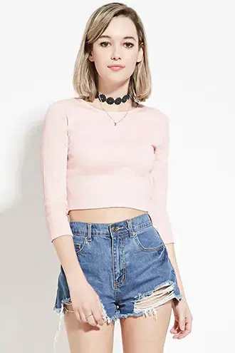 분홍색 핑크 크롭티 (자라, 포에버21,h&m)