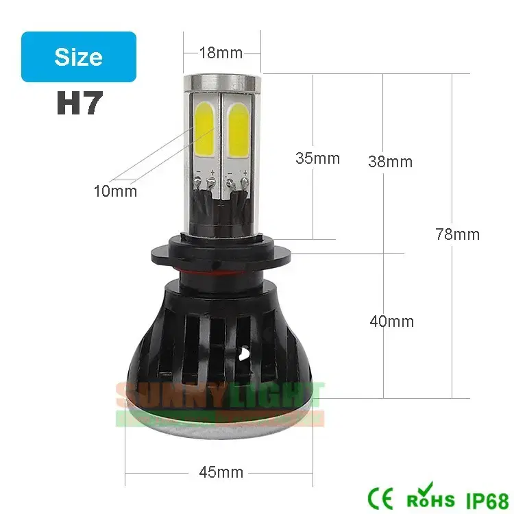 H7 LED 80W 8000LM 6000k 신품