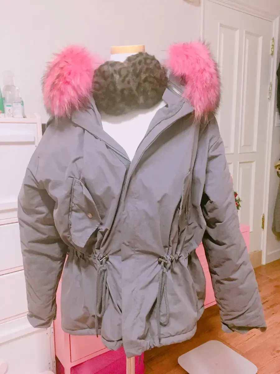 Pink parka