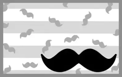 Moustache label paper