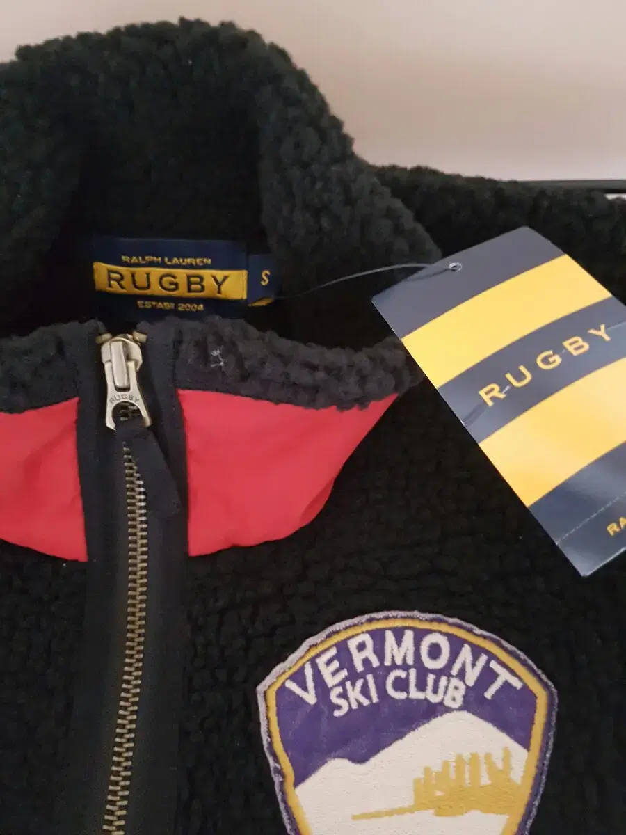 [S] Polo Ralph Lauren Rugby Women's Fleece Patch Zip-Up Vest