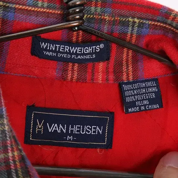 van heusen 플라넬 헤비 체크 셔츠