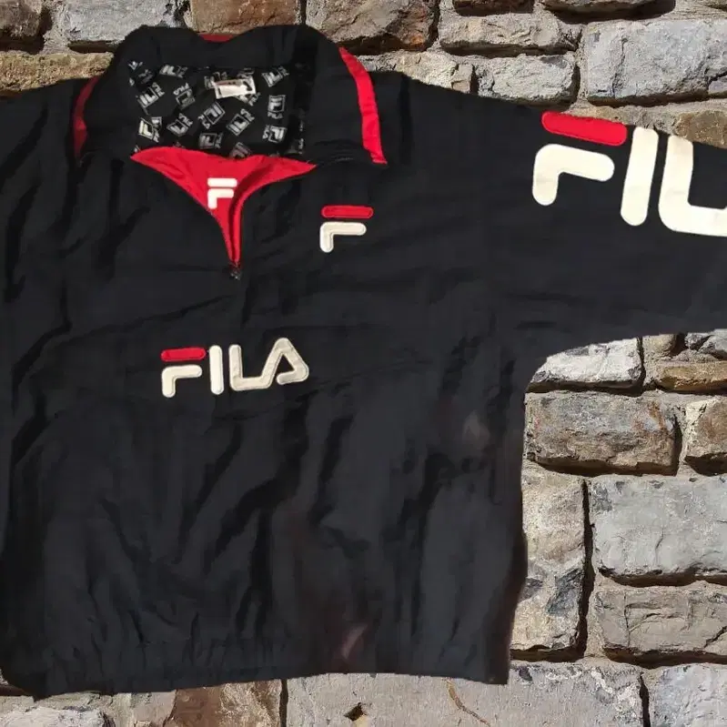 필라 FILA 빅로고 1/4집업 풀오버 XL