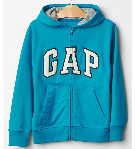 Gap Boys Fleece Arch Logo Zip Up Hoodie