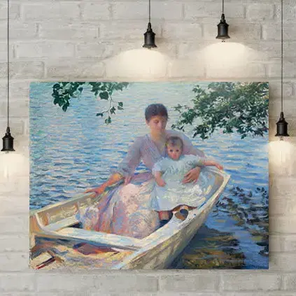 에드먼드 타벨  mother and child in a boat