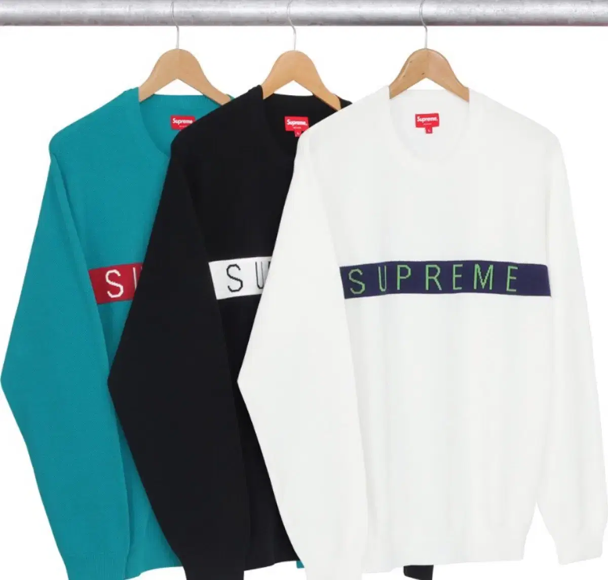 Supreme Stripe Pique Crewneck Size XL