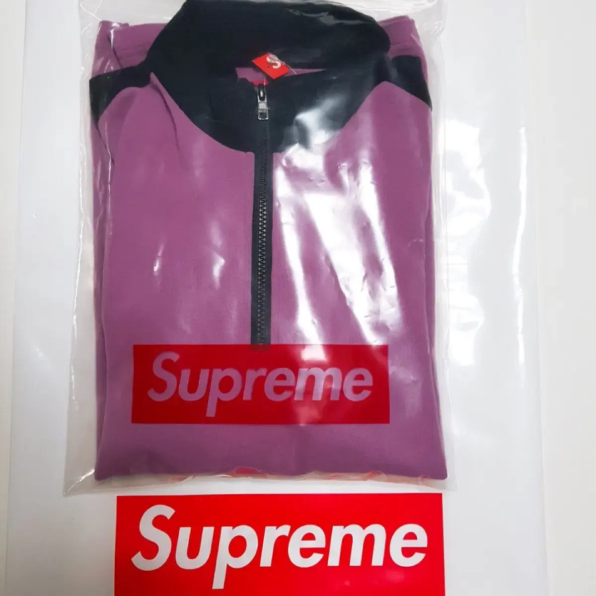 Supreme 17ss Sleeve Stripe Half-Zip Up M